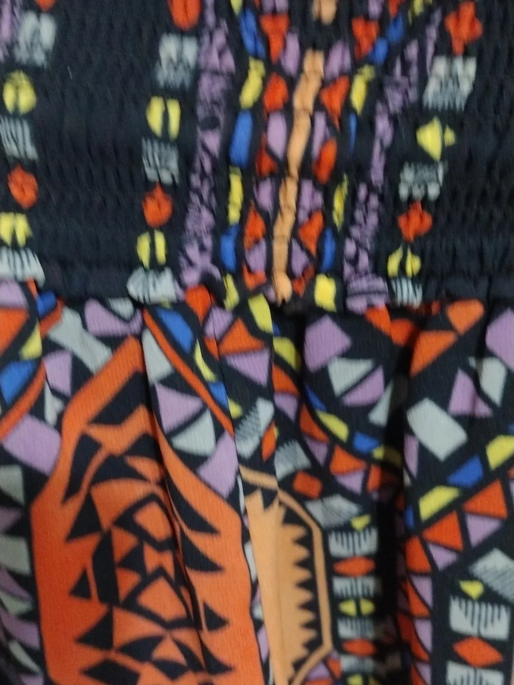 Maeve Anthropologie Boho Maxi Skirt Small Geometric Hexprint Pull On Festival